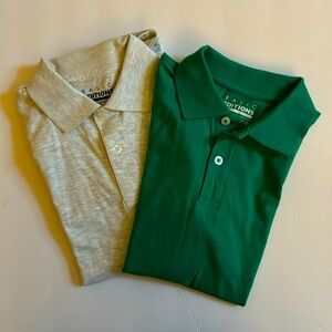 2 Brand New Boys Polo Shirts size 10/12 Grey / Green